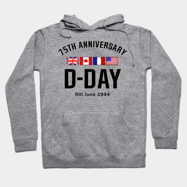 D-Day 75 Year Anniversary Hoodie by SeattleDesignCompany